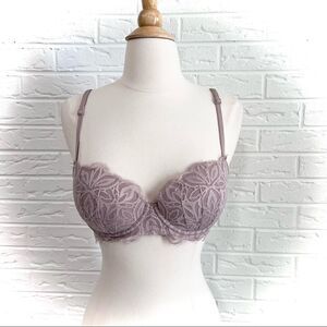 Victoria’s Secret PINK Lace Push-Up Strappy Back Bra Size 32D